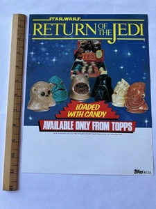 TOPPS RETURN OF THE JEDI STAR WARS CANDY HEADS DEALER ADVERTISING SELL SHEET - Picture 1 of 2