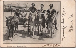 1905 BEACH SCENE Postal "Jacks with Queens Up" Mansfield Fair / PA Cancelar - Imagen 1 de 2