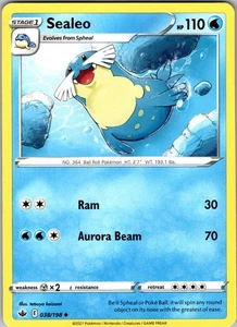 Sealeo 038/198 Uncommon Regular SWSH06: Chilling Reign NM - Picture 1 of 2
