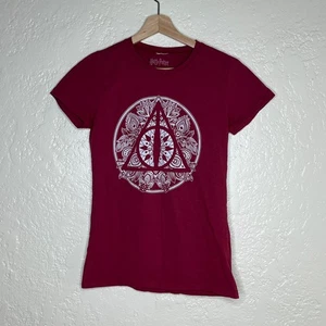 Camiseta Harry Potter Mujer Junior Reliquias de la Muerte Gráfica Borgoña Grande - Imagen 1 de 5