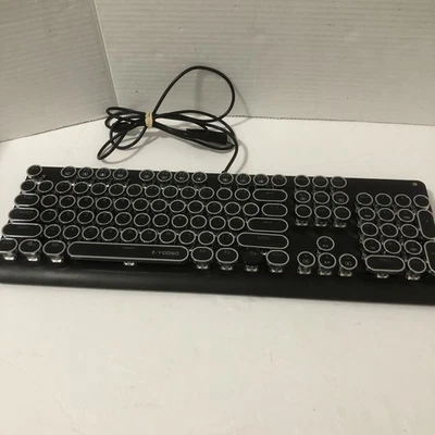 E-YOOSO K600 Retro Mechanical Gaming Typewriter Keyboard Rainbow Backlit - Image 1 of 4