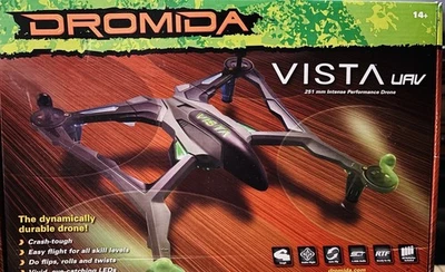 Dromida Vista UAV Drone NIB Durable LED Equipped Quad Copter Auto Flip Fast Fly - Image 1 of 3