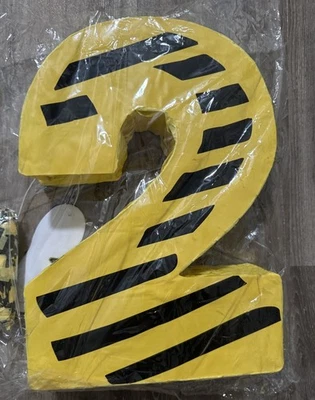 Number Two “2” Gold/Yellow & BLK Pinata Piñata Kids birthday Piñata Party | NEW! - Image 1 of 4