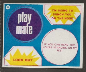 SOMPORTEX - VERRÜCKTE KNOPFAUFKLEBER 1960 - #11 - ICH WERDE DIR AUF DIE NASE STANZEN  - Bild 1 von 2