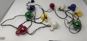 Disney Mickey Mouse Icon Multicolor Iridescent String Christmas Lights Vintage - Picture 1 of 2