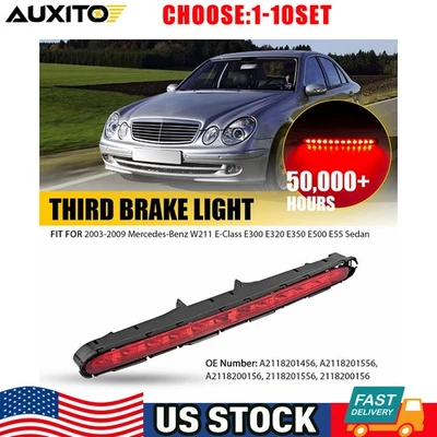 Tercera luz de freno LED apta para Mercedes Benz Clase E 2003-09 W211 E500 E55 E63 1-10X Foto 1 de 4