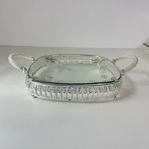 Vintage Square Serving Dish Tray For Fruits And Desert - Picture 1 of 4
