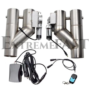 2inch Double Electric Exhaust Control Valve Downpipe Kit wireless Remote - Picture 1 of 9