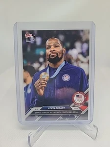 2024 Topps Now Olympics Kevin Durant #28 US History 4th Gold - Picture 1 of 2
