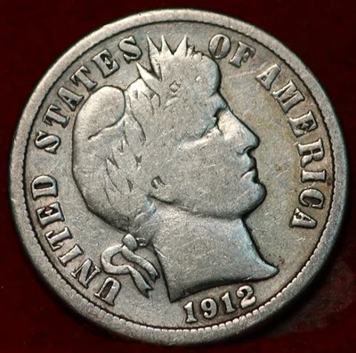 1912-D Denver Mint Silver Barber Dime - Image 1 of 2