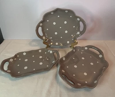Temp-tations by Tara Gray Polka Dot Serveware Set of 3 - Image 1 of 4