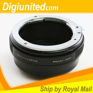 Pentax K mount PK DA AF lens to Sony E mount NEX adapter A7 A7R A7S II aperture - Picture 1 of 1