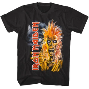 Iron Maiden Self-Titled Album Men's T Shirt Eddie Heavy Metal Rock Band Concert - Picture 1 of 4