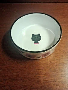 Whisker City Ceramic Cat Bowl ~ Food Water Dish ~ 5" x 1 1/2" deep - Picture 1 of 4