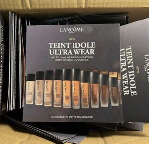 50x Lancome Teint Idole Ultra Wear Longwear Foundation 8-Shade Sample Cards - Picture 1 of 5
