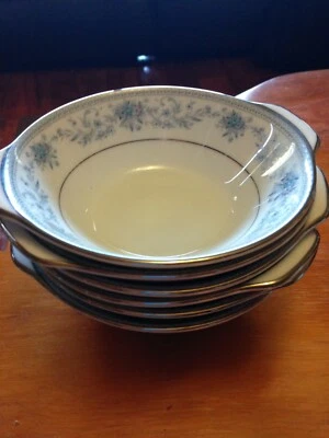 noritake blue hill  tab handle cereal bowls -Set of Six - image 1 of 2