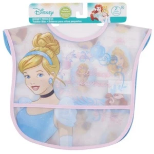Disney Princess Littlest Dreamer 2 Pack Crumb Catcher Toddler Girl Bibs NEW 6M+ - Picture 1 of 3