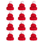 12 Pcs Mini Xmas Hat Bonnet for Kids Santa Accessories Hats Decorations