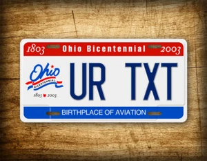 Personalized Ohio Bicentennial License Plate ANY TEXT 6x12 Custom - Picture 1 of 6
