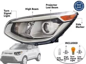Fits 2014 2015 2016 Kia Soul Projector Halogen Head Light Driver Side KI2502168 - Picture 1 of 9