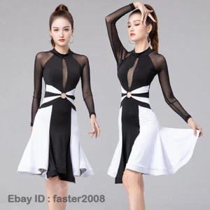 Latin Rumba Samba Tango Rhythm Practice Dance Dress Ballroom Paso Doble Cha Cha - Imagen 1 de 13