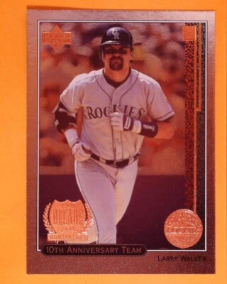 1999 UPPER DECK 10TH ANNIVERSARY TEAM DOUBLE #X29 LARRY WALKER COLORADO ROCKIES - Image 1 of 2