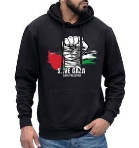 Save Gaza Save Palestine Hoodies Stand With Pro Palestinian Jumper Hoody Unisex - Picture 1 of 5