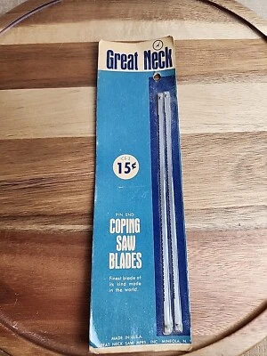 Great Neck Pin End Coping Saw Blades  2 Pack Made in USA - Image 1 of 4