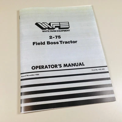 White Field Boss 2-75 Tractor Operators Manual - Image 1 of 4