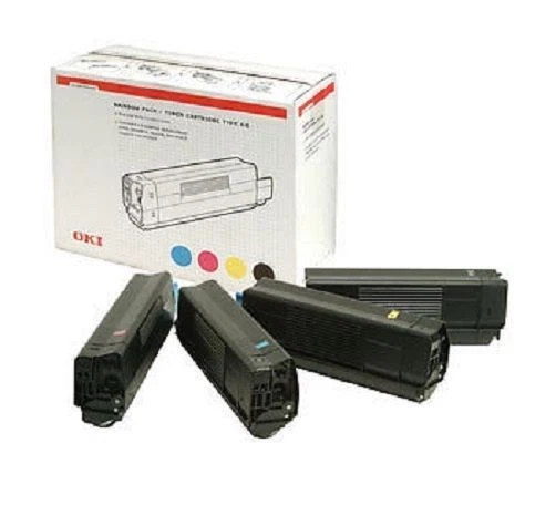 4 x Original Toner OKI C5100 C5200 C5300 C5400 / 42403002 C6 - OVP Cartridge Set - Image 1 of 1