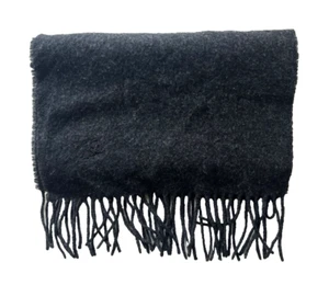 VINTAGE BURBERRYS OF LONDON BLACK LAMBSWOOL NECK SCARF WOMEN'S MEN'S ENGLAND - Picture 1 of 3