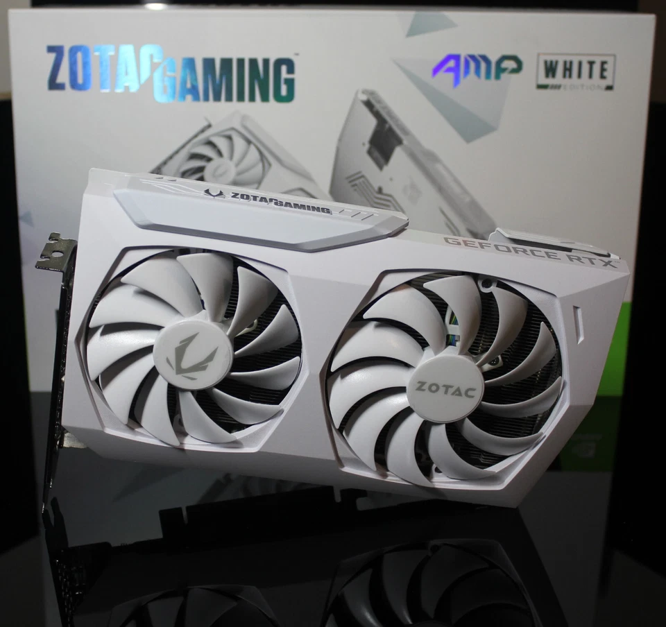  ZOTAC GeForce RTX 3060 12GB GDDR6 AMP White Edition - WHITE GPU GRAPHICS CARD - Image 1 of 4