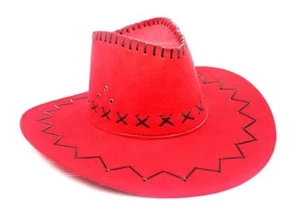 Adult Red Cowboy Cowgirl Hat Toy Story Jessie Western Costume Wild West - Picture 1 of 1