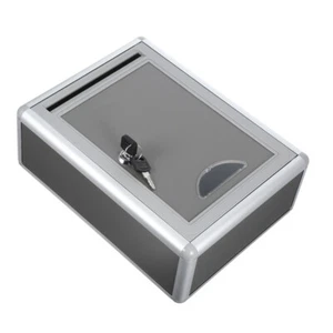 Donation Box Outdoor Locking Drop Box Wall Mount Metal Advice Box Suggestion Bin - Picture 1 of 12