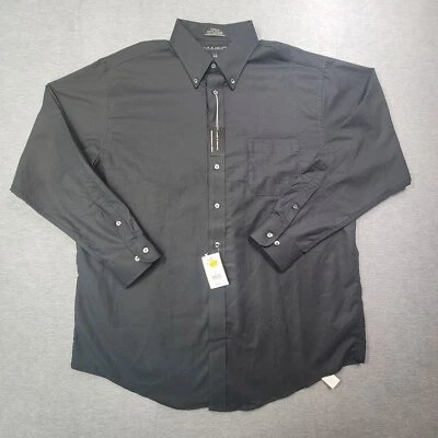 Camisa Croft & Barrow Para Hombre 17.5 34/35 Negra Oxford Bolsillo Con Botones Nueva Con Etiquetas Foto 1 de 4