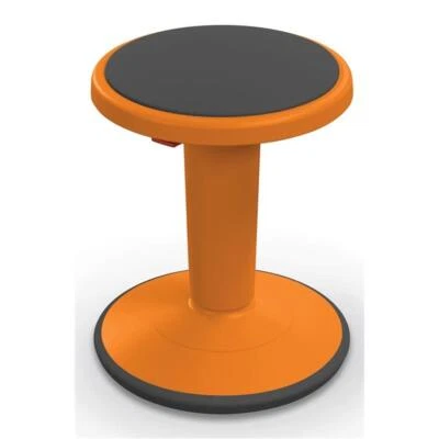 MooreCo 17-24" Plastic Hierarchy Height Adjustable Grow Tall Stool in Orange - Image 1 of 4