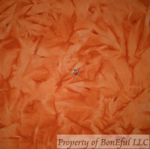 BonEFul FQ Cotton Quilt Dark Orange Tonal Batik Crackle Texture Blender Pumpkin - Picture 1 of 12