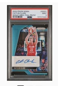 2024 Prizm WNBA RC Rookie Teal Auto Caitlin Clark 15/35 PSA 9 🔥 - Picture 1 of 2