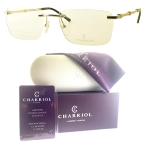 NEW!! PHILIPPE CHARRIOL PC75066 C02 Grey Rectangle Rimless Mens Optical Frame - Picture 1 of 7