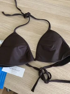 SEAFOLLY PADDED HALTER BRA BNWT SIZE 14 $59.95 - Picture 1 of 1