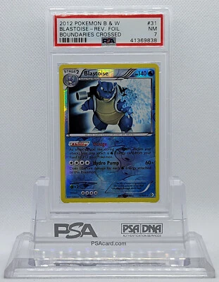 POKEMON BOUNDARIES CROSSED BLASTOISE #31 REVERSE RARE HOLO FOIL CARD PSA 7 NM #* - Image 1 of 4