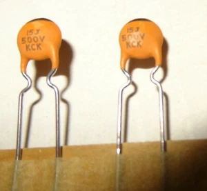 3 pcs.Ceramic Capacitors. 15pF 500V, - Picture 1 of 1