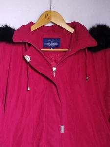 Mackintosh New England womens puffer parka size XL nylon w fox lined hood warmth - Picture 1 of 16