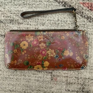 Muñequera Patricia Nash, cremalleras superiores de cuero marrón rosa pradera, 10 X 4 3/4 - Imagen 1 de 10