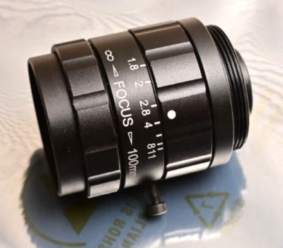 Edmund Optics Model 33-303 UC Series C-Mount 12mm f 1.8 Machine Vision Lens - Image 1 of 4