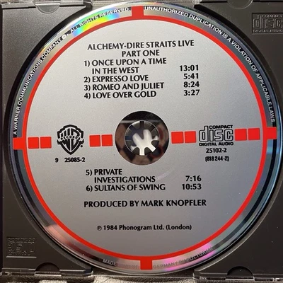 DIRE STRAITS ~ Alchemy Part One ~ TARGET CD West Germany Polygram Mark Knopfler - Image 1 of 4