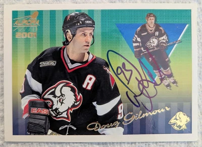 2001 Pacific #18 Doug Gilmour Pristine On CARD Bold Auto In Person  - Image 1 of 4