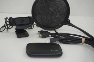 Elgato Game Capture HD60: z kablami, kamera internetowa Logitech HD, mikrofonowy filtr pop - Zdjęcie 1 z 7