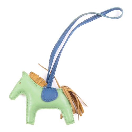 HERMÈS HERMES Rodeo PM Charm Milo Pelle Verde Marrone