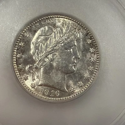 1916-D BARBER QUARTER SEGS MS62 BLAST WHITE LUSTROUS COIN S08 - Image 1 of 2